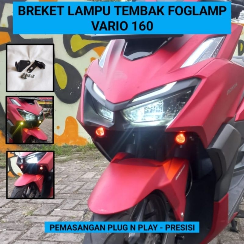 Breket Dudukan Lampu Tembak Braket Lampu D2 Laser Vario 160 Dudukan Lampu Tembak Kolong Vario 160 AB