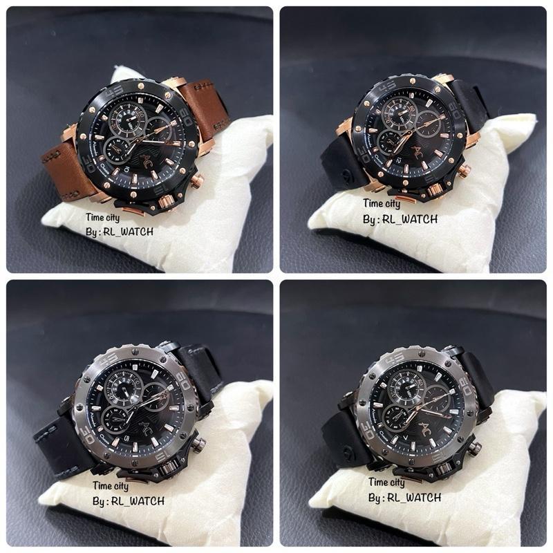 Jam Pria Alexandre Christie AC9205 Kulit - Karet Original Analog