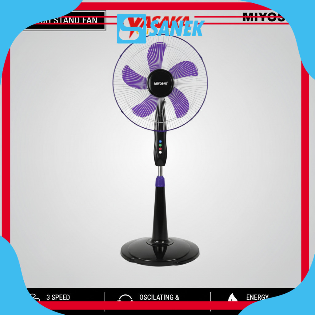 Kipas Angin Berdiri Miyoshi 1603 Stand Fan 16 Inci Angin Kencang