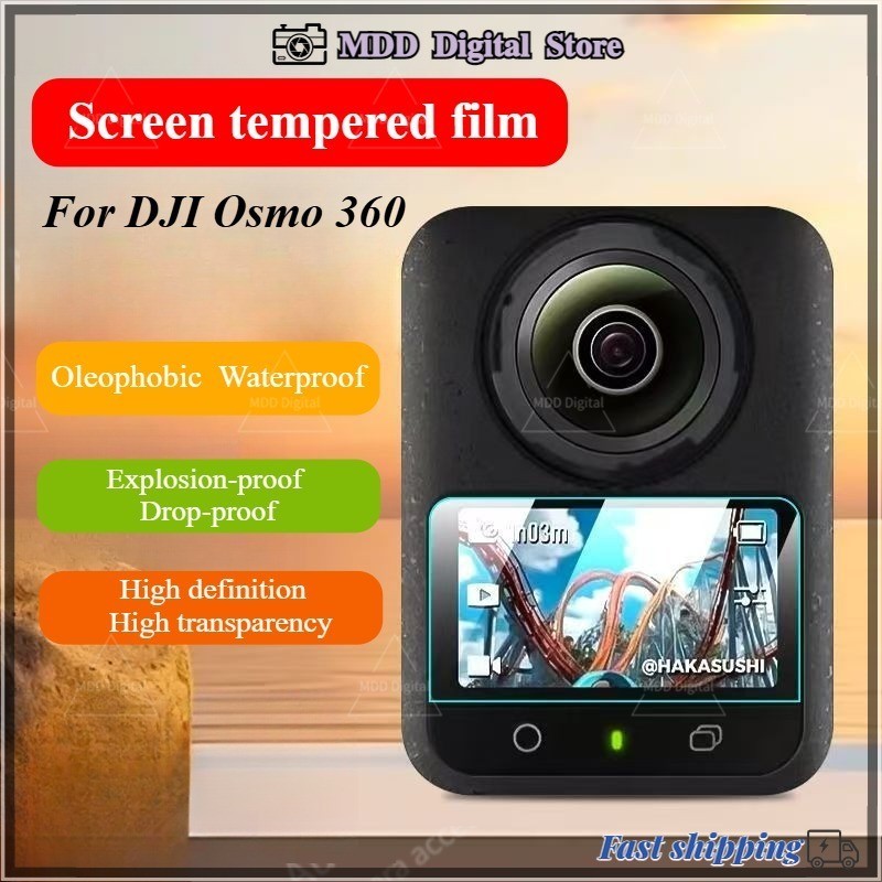Pelindung Layar DJI OSMO 360 9H Kaca Tempered HD Kekerasan Tinggi Anti Pecah