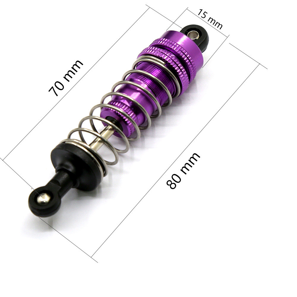 2 Buah Peredam Kejut Depan  Belakang Logam Aluminium  1/14  Wltoys  144001 1316 Mobil RC Crawler Kur