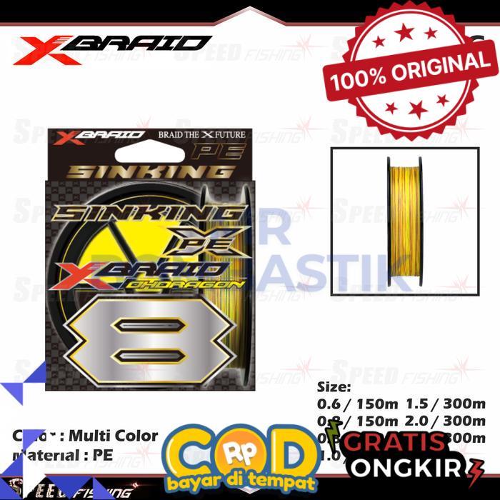 PE YGK XBraid OH Dragon x8 Sinking Line YGK - 1.5, 300m -bomb