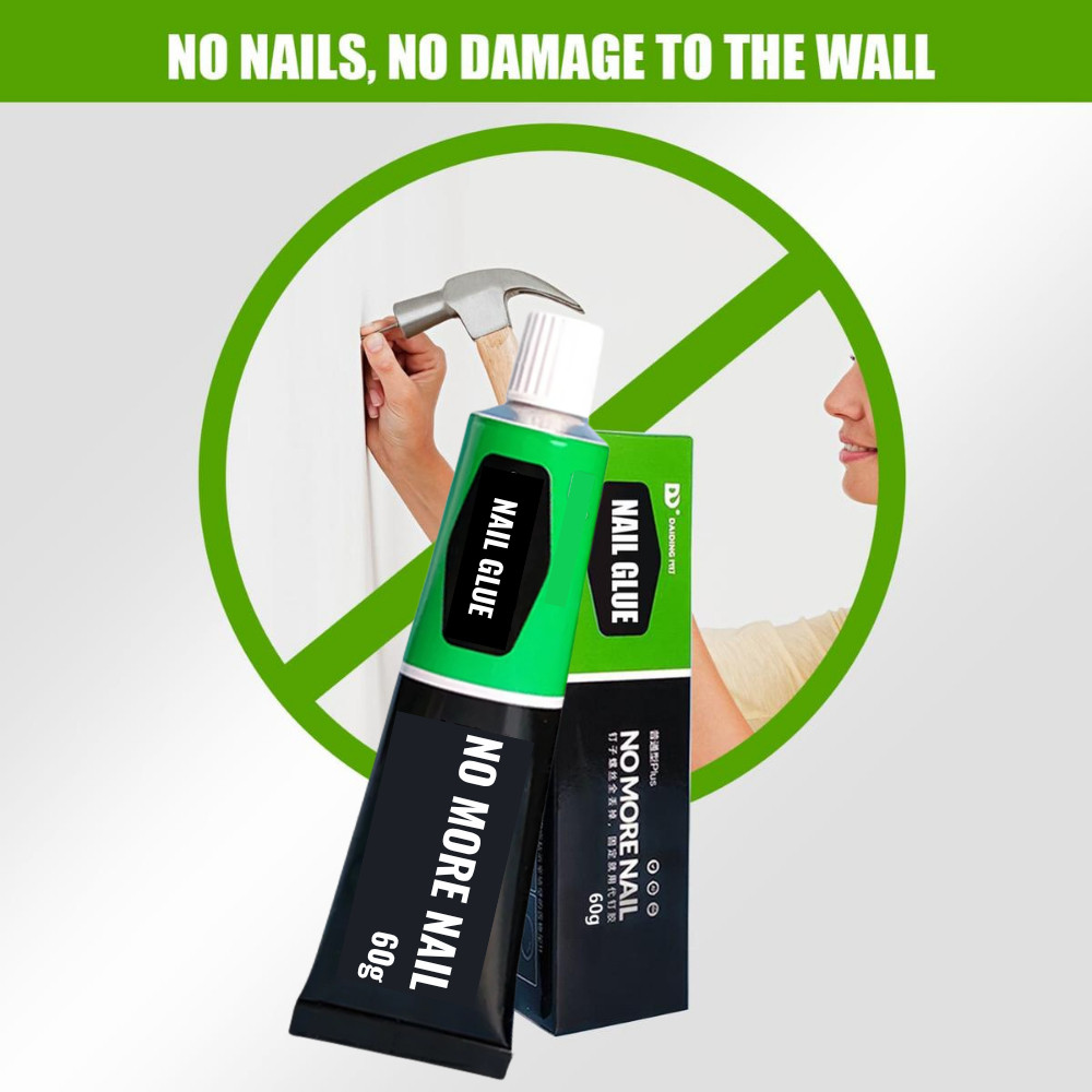 Lem Pengganti Paku Tembok 60g - Lem Serbaguna Super Kuat - Lem Besi - Nail Free Glue Strong BSP