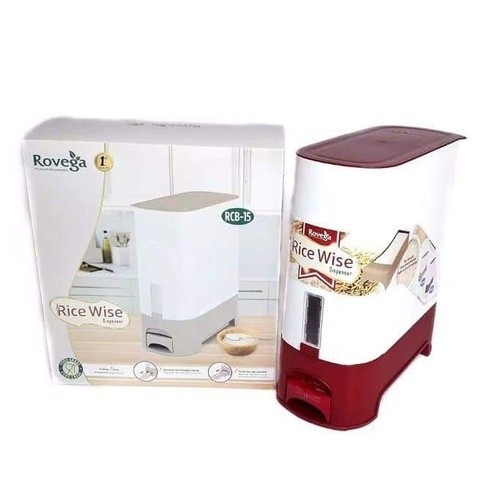 Dispenser Container Tempat Beras Tempat Simpan Penyimpanan Beras Rovega Rice Box MURAH ROVEGA RCB 09