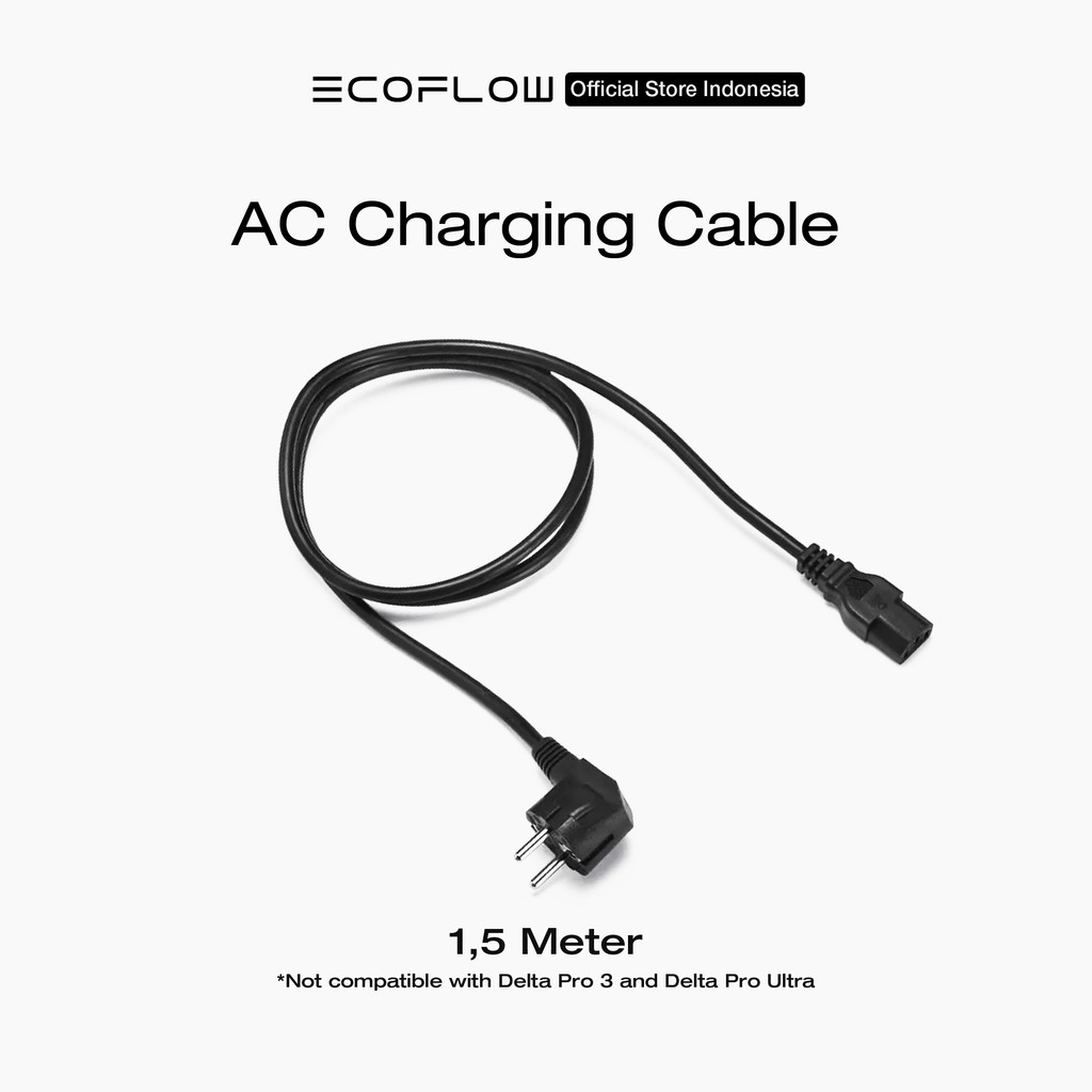 EcoFlow AC Charging Cable - Kabel Charger Power Station EU 1,5m