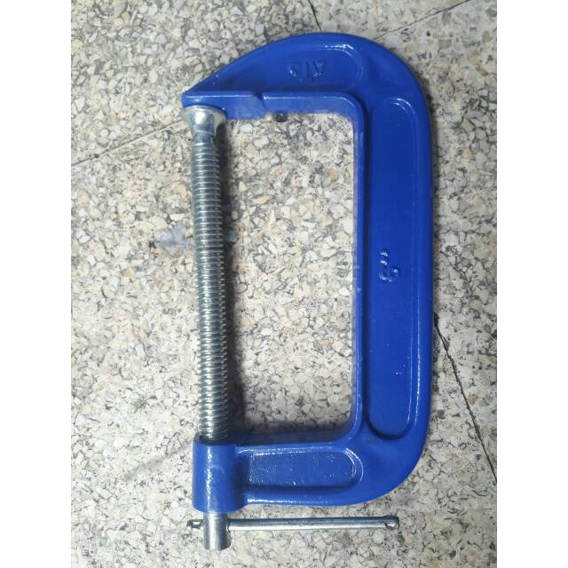 Catok klem C 6 inchi catok besi catok ragum catok paron catok meja 6 inchi kunci shock