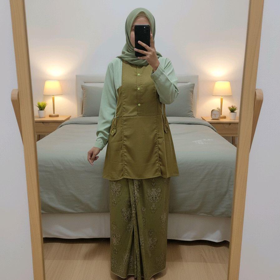 By AkmilaStyle17 Setelan Santri Putri | Set Tunik Toyobo | Set Tunik Santri