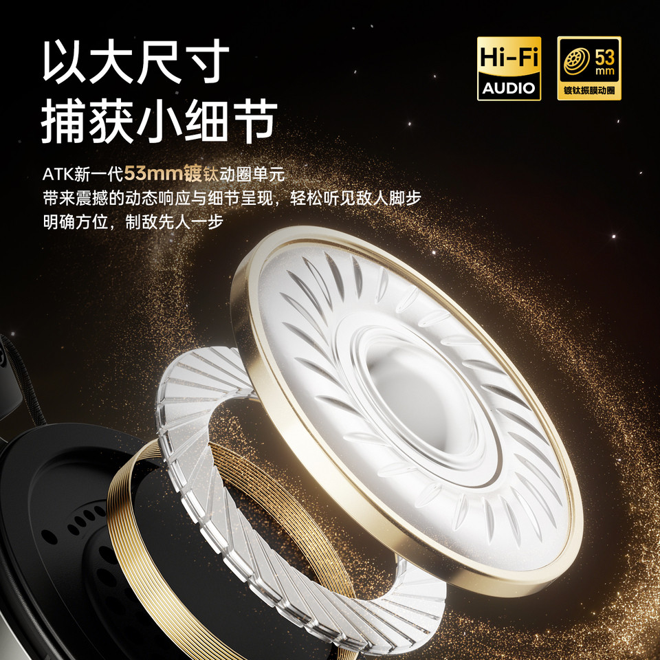 ATK Neptune N9 Over-Ear Gaming Headphones with 4 Modes Long Battery Life Noise Cancelling – Birthday