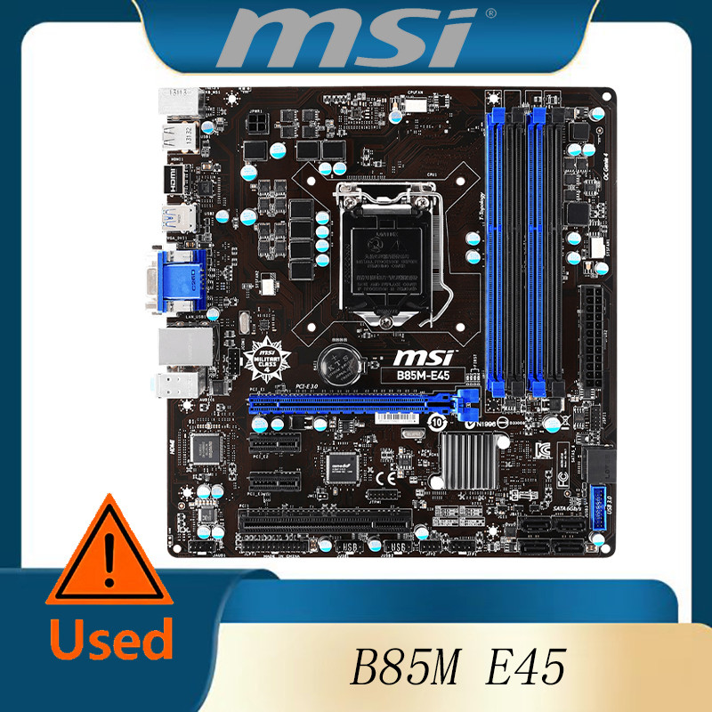 MSI B85M-E45 LGA 1150 Socket Micro-ATX B85 Chipset DDR3 Motherboard