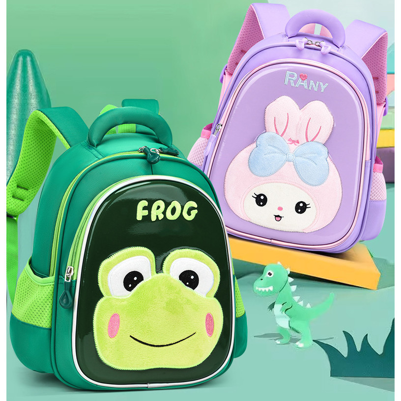 WWH61 Tas Ransel Anak Ransel Hewan Animal Sekolah Ransel TK Paud Anti Air Tebal Gambar MKT