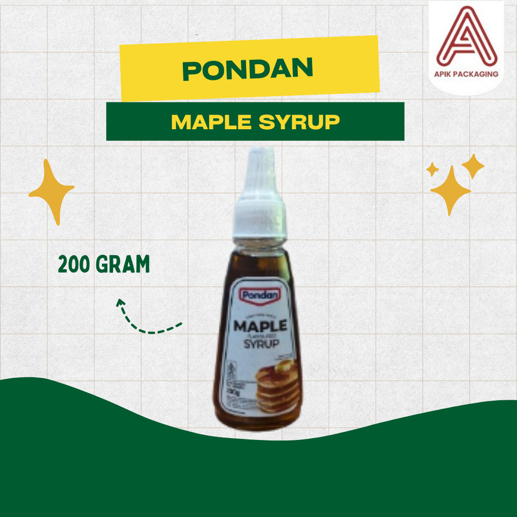 Pondan Maple Syrup 200gr | Sirup Maple Premium untuk Pancake, Waffle & Dessert