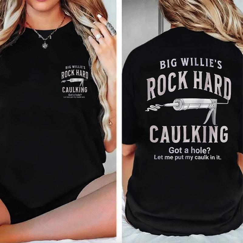(jaminan mutu)T-Shirt LAYANAN ROCK HARD CAULKING - Atasan katun premium dengan desain yang berani da