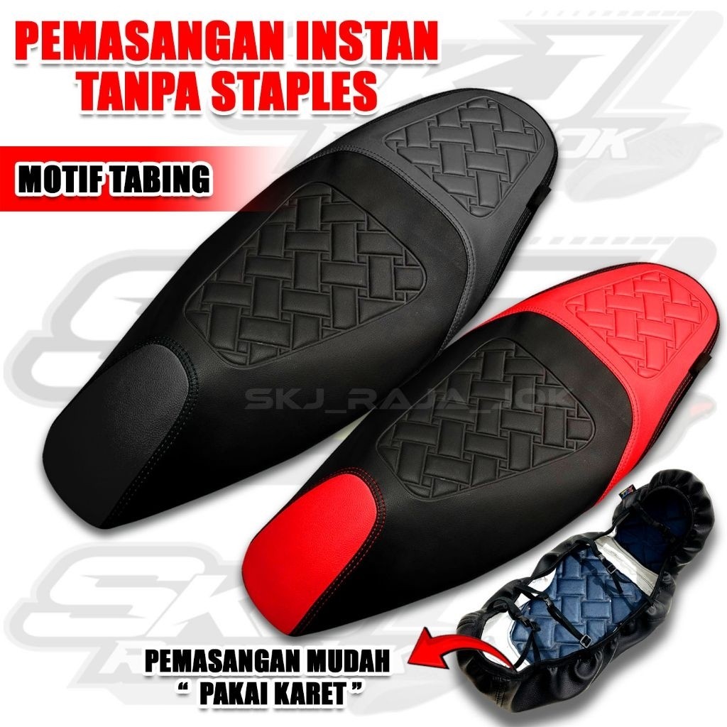 COVER JOK PELINDUNG JOK   (PAKAI KARET) Pemasangan Mudah Tinggal pasang Motor VARIO, BEAT, SCOOPY, N