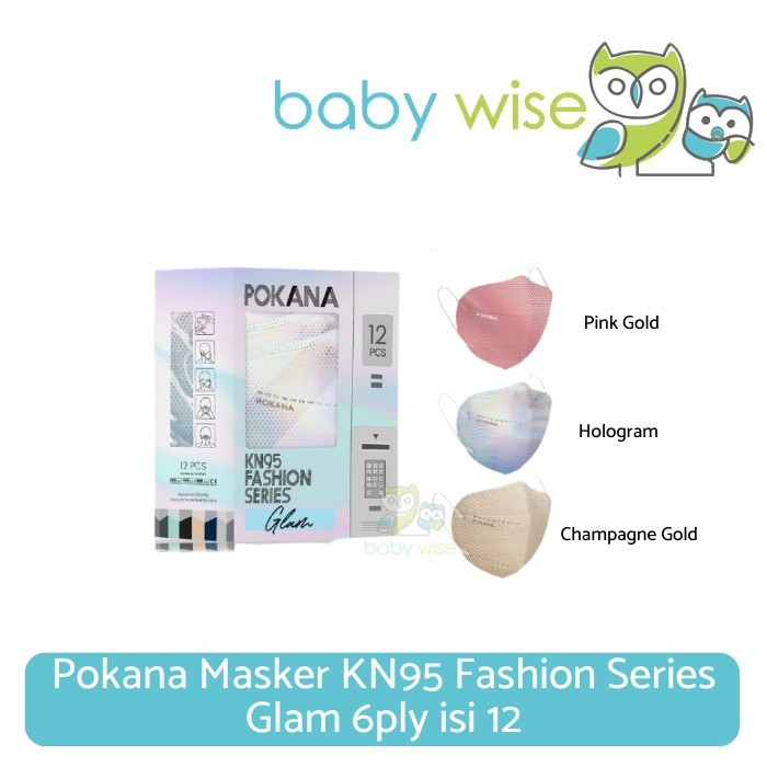 Pokana Masker KN95 Fashion Series Glam 6ply isi 12