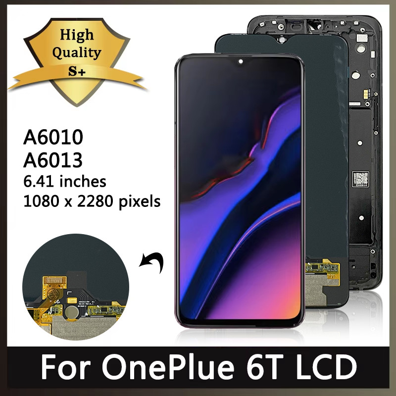 6.41"New AMOLED For OnePlus 6T LCD 1+6T Display Touch Screen Digitizer Assembly For One Plus 6T A601