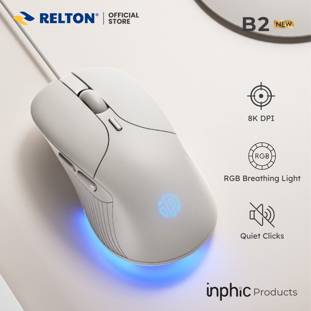 TergacorMouse Gaming Wired Silent Click RGB B2 INPHICTerbaik