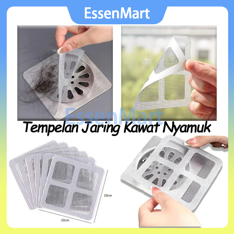 Stiker Penambal Lubang Nyamuk Tempelan Saluran Air / Tempelan Jaring Kawat Nyamuk / Penutup Lubang S