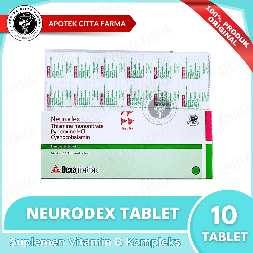 Neurodex Tablet Per Strip @ 10 Tablet - Suplemen Vitamin Neurotropik / Vitamin B Komplex Complex Kom