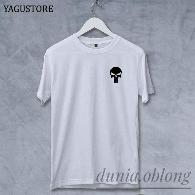 (COD) Kaos Pria Punsher Tengkorak Baju oblong Pria Kaos Pria Dewasa Kaos Pria Murah Bahan Katun