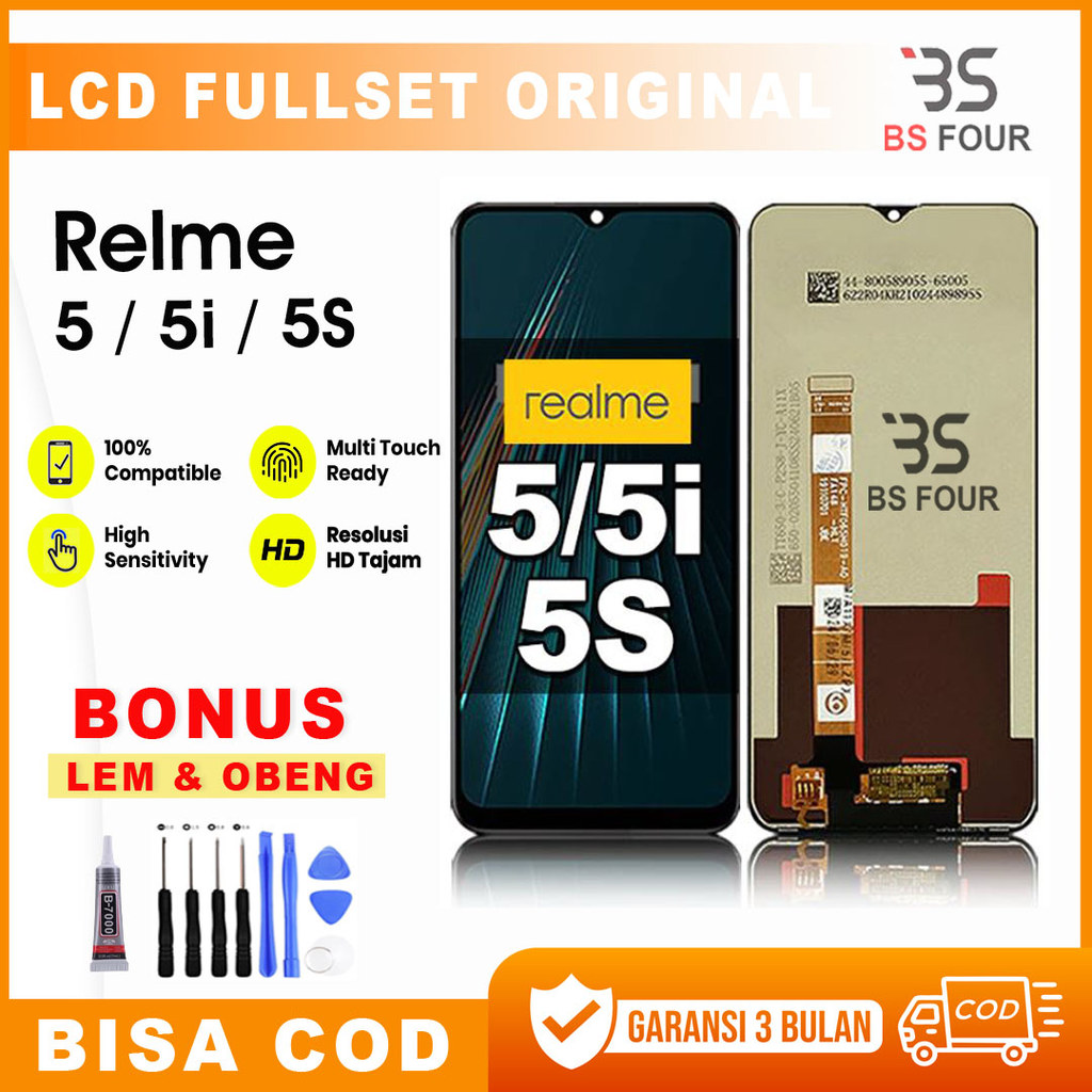 LCD Realme 5i Realme 5 5S Ori fullset asli touchscreen original COD