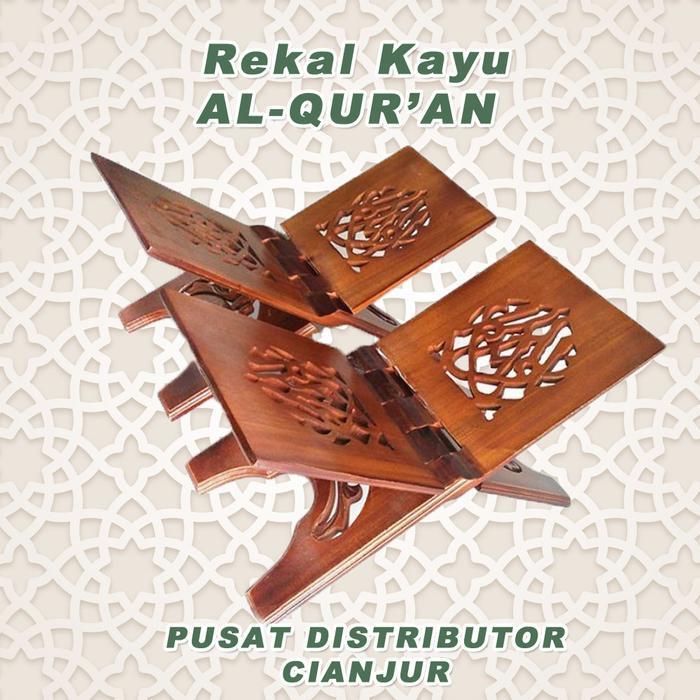 A Rekal Alquran / Meja Alquran Lipat / Meja Ngaji /Alas / Dudukan /Tatakan Model Ukir Jepara Bahan K