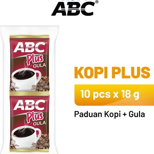 Kopi ABC Plus 10 sachet ( 1 renteng )