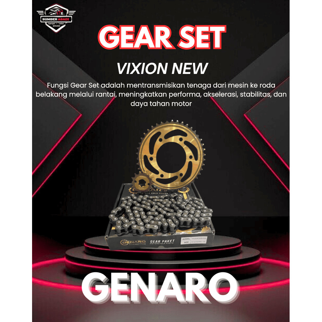 Genaro Gear Set Vixion New