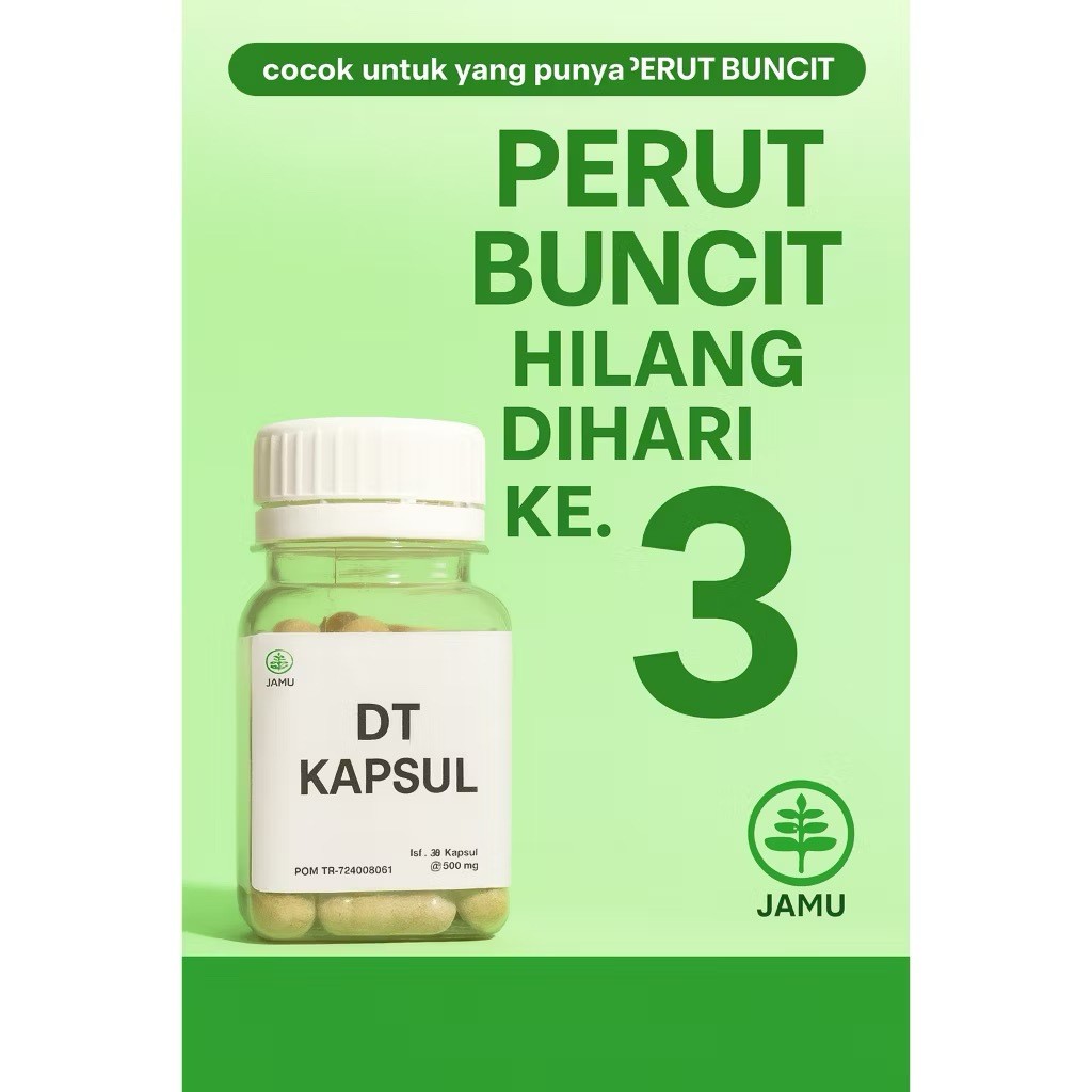 Garansi Pasti Ori DT Kapsul Pelangsing & Penurun Berat Badan Herbal – Pelancar Metabolisme Tubuh 60 