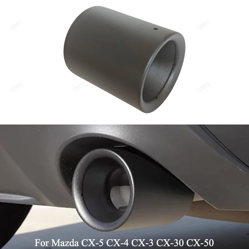 Exhaust Muffler Tip Black/Silver For Mazda CX-5 CX-4 CX-3 CX-30 CX-50 Stainless Steel Exhaust Tip Ta
