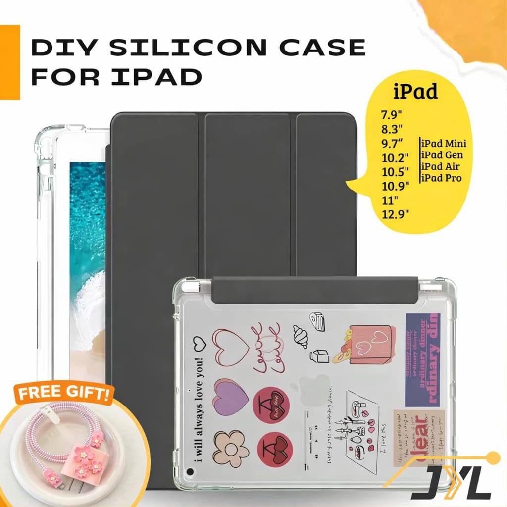DIY iPad Case for iPad Gen 9/10 Air 3/4/5 10.2/10.9 inch Pro 11 2018/2022 with Pencil Holder Auto Wa