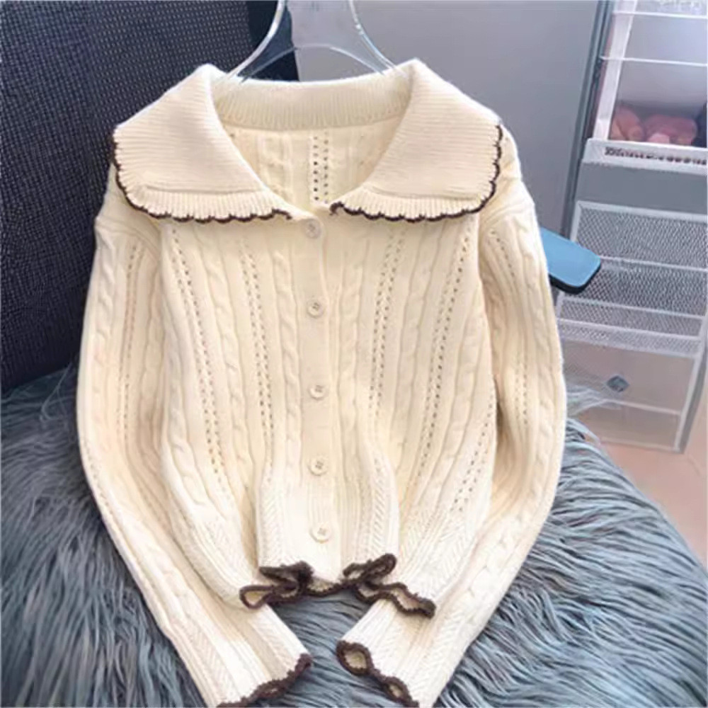 Mantel Sweater Rajut Sederhana Baru untuk Wanita