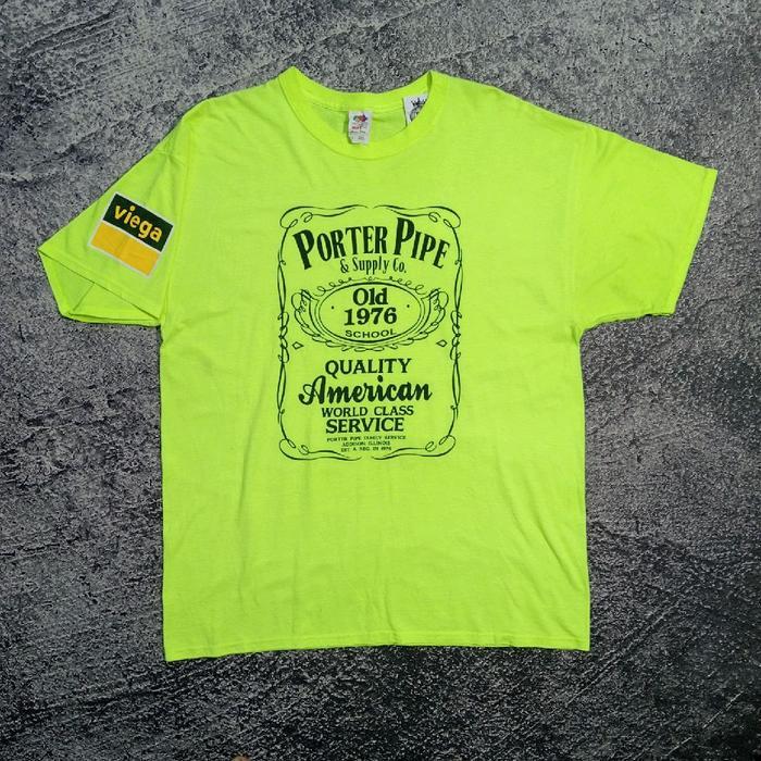 T shirt Kaos pria FRUIT OF THE LOOM BEST art depan belakang casual murah size L