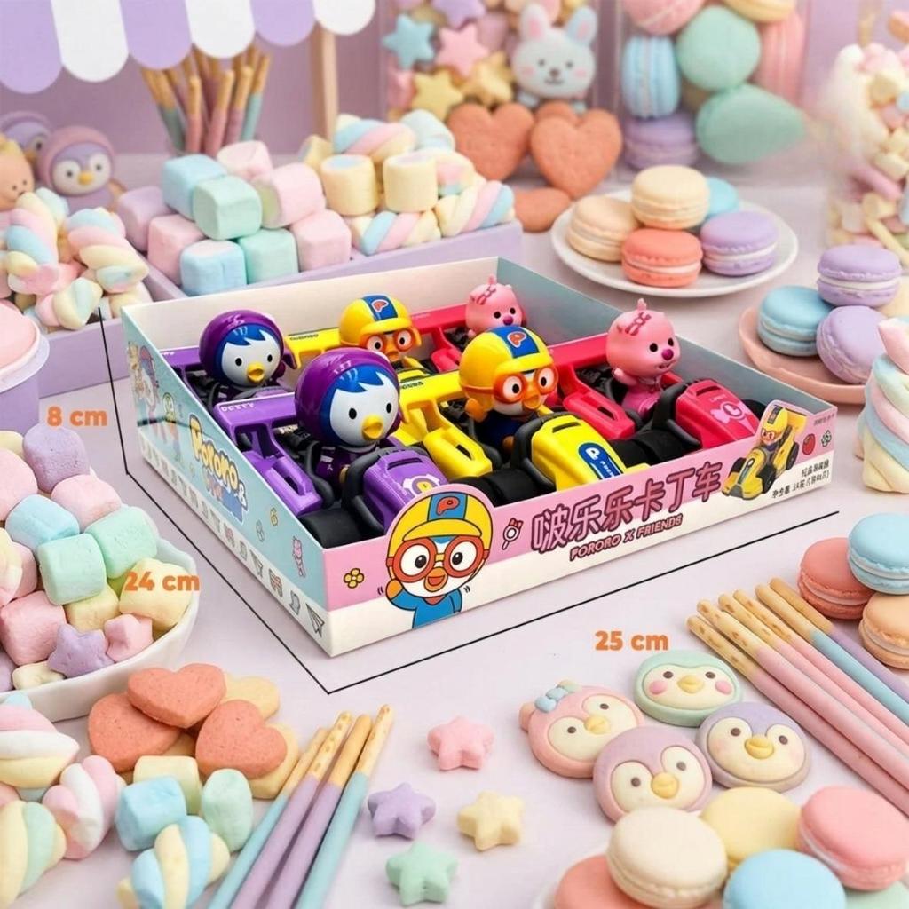 PORORO CAR CANDY PORORO MOBIL BALAP MAINAN PERMEN RASA BUAH CANDY TOYS
