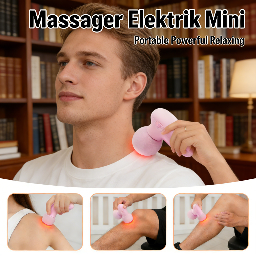 Mini Alat Pijat Elektrik / Getar Otot Alat Terapi / Pijat Relaksasi Elektrik Gun