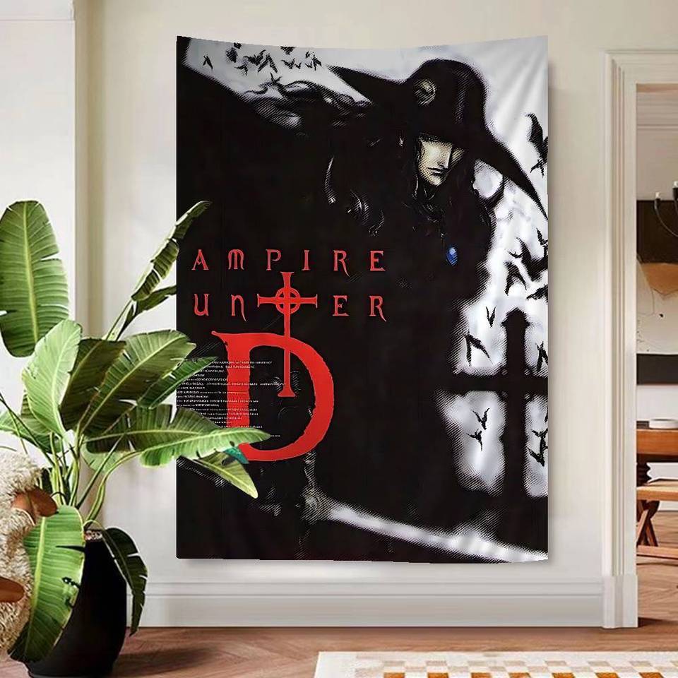 Vampire Hunter D Classic Japanese Anime Retro Printed Large Wall Tapestry Wall Hanging Decoration Ho