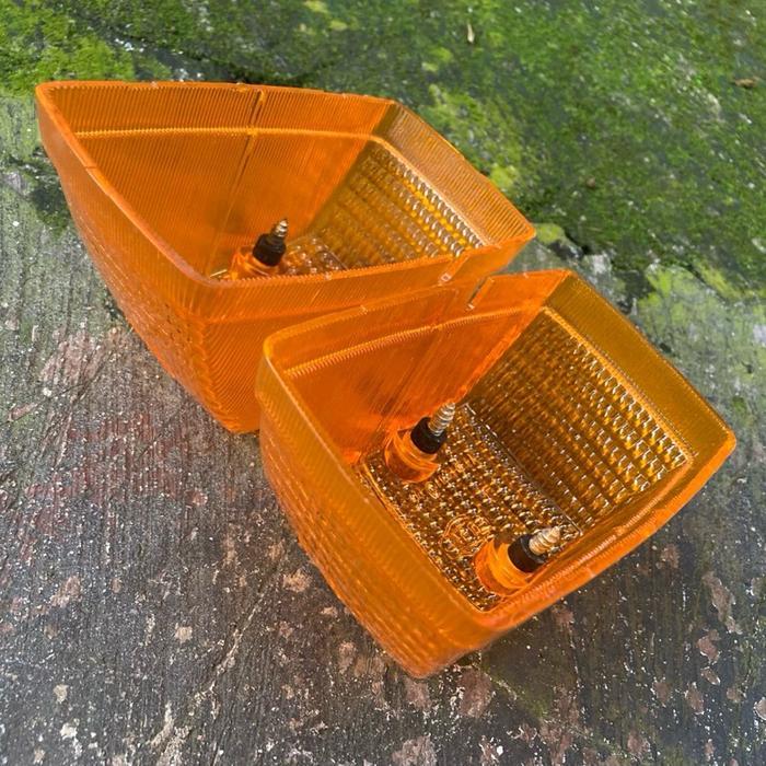 Lens Side Turn Signal Lamp Mika Lampu Sen Sein Reting Riting Depan Samping Truk Mercy Tua Old Pesek 