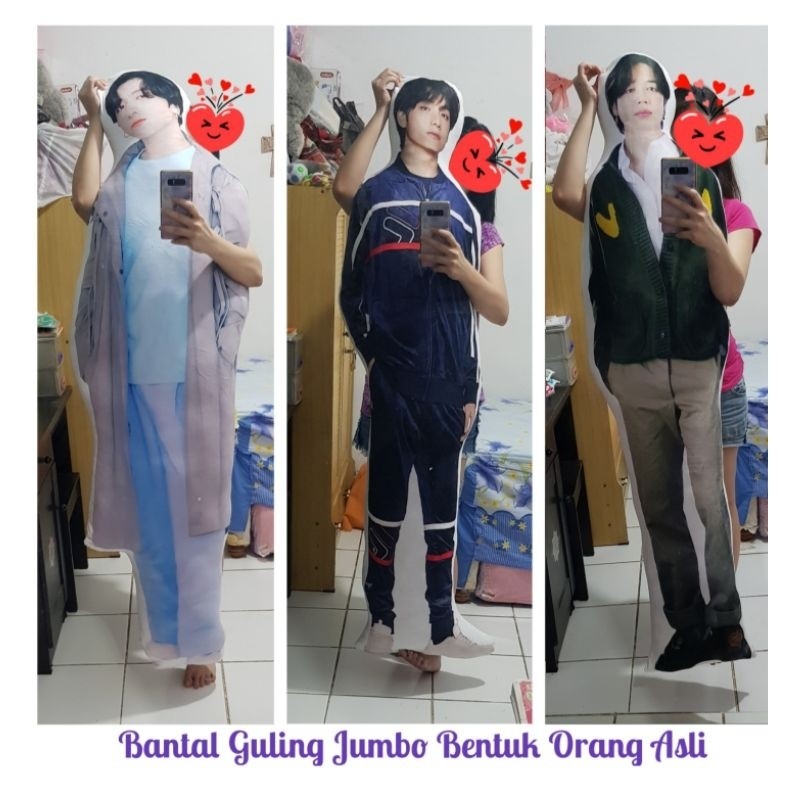 New Bantal Guling Jumbo Custom/Guling Jumbo BTS/Guling Custom Foto Bebas