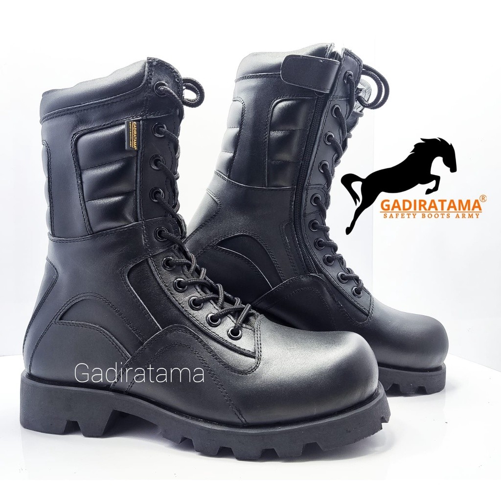 new SEPATU PDL KULIT ASLI HITAM DOFF OUTSOLE RADIAL / SEPATU PDL TNI / SEPATU PDL POLRI / SEPATU PDL