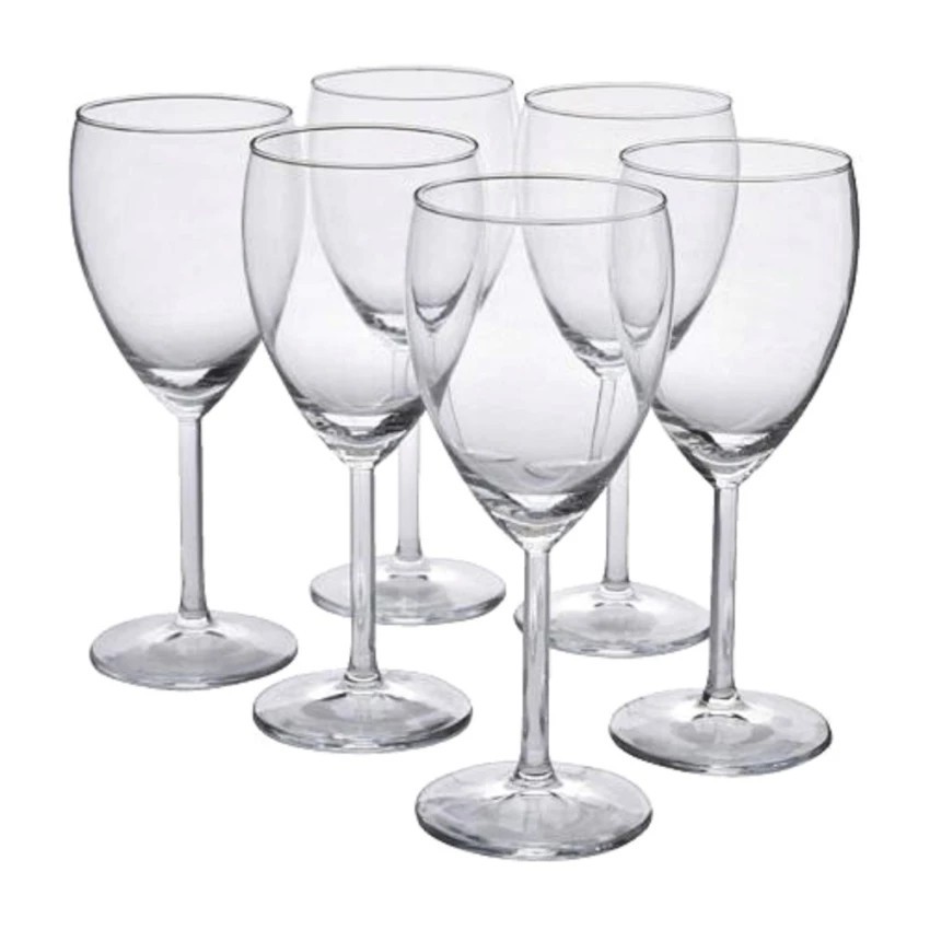 READY gelas kaca wine gelas isi 6 pcs