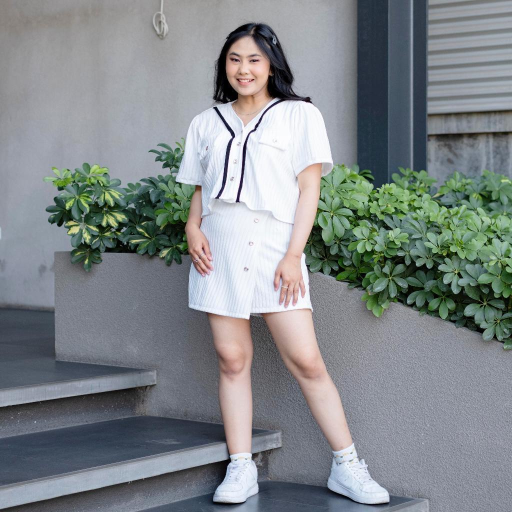 Set Knit Tops Rok Celana -   Rok Celana Pendek