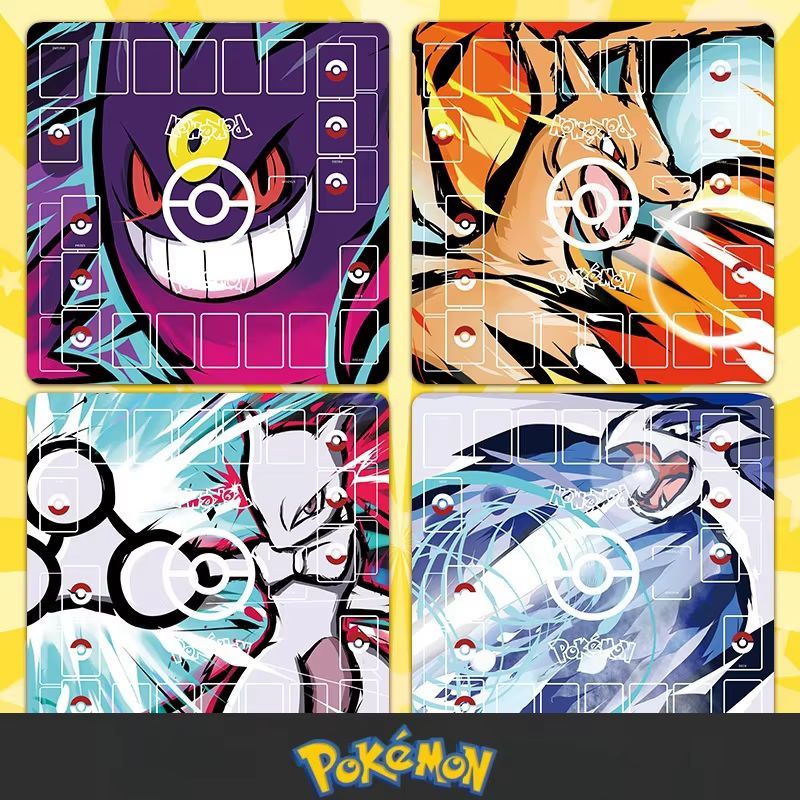 2025 Ptcg Pokemon Card Battle Game 2 Player Fighting Game Table Mat Pikau arizard Game Table Mat Kid