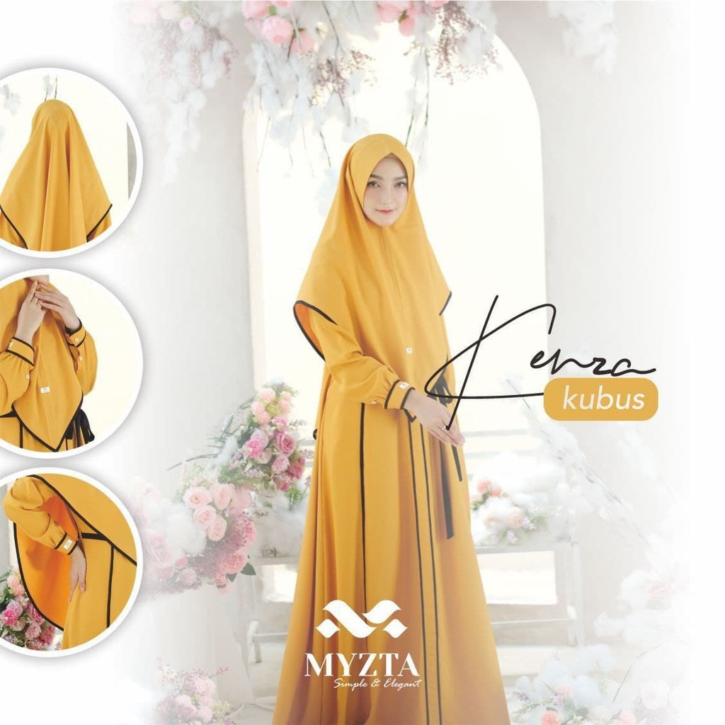 SET GAMIS ELEGAN MYZTA KENZA SYARI ARMY COKSU FANTA GREY KUBUS SET GAMIS DEWASA MYZTA KENZA SYARI SA