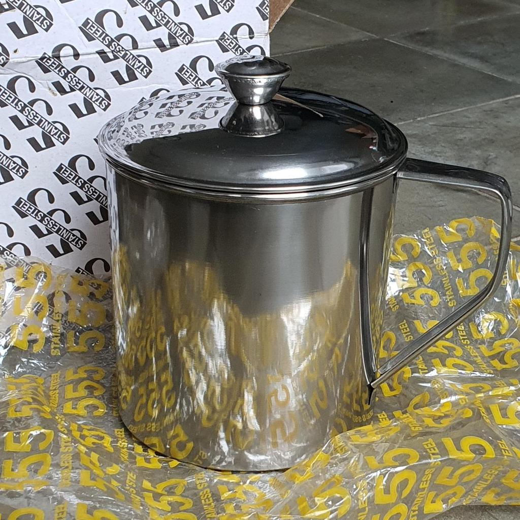 gelas mug stainless besar 12cm 555