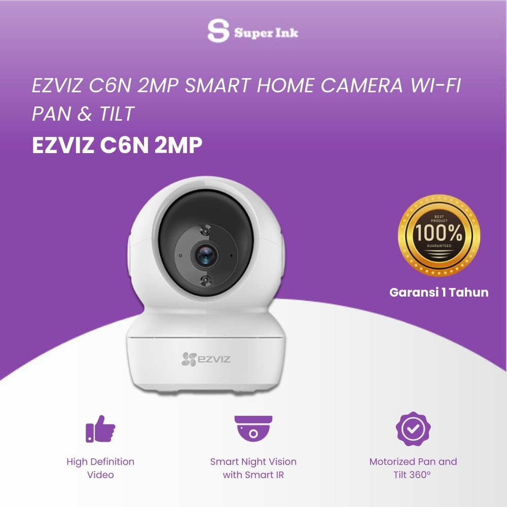 CCTV Outdoor/Indoor Wi-Fi 2MP Pan Tilt Night Vision EZVIZ C6N