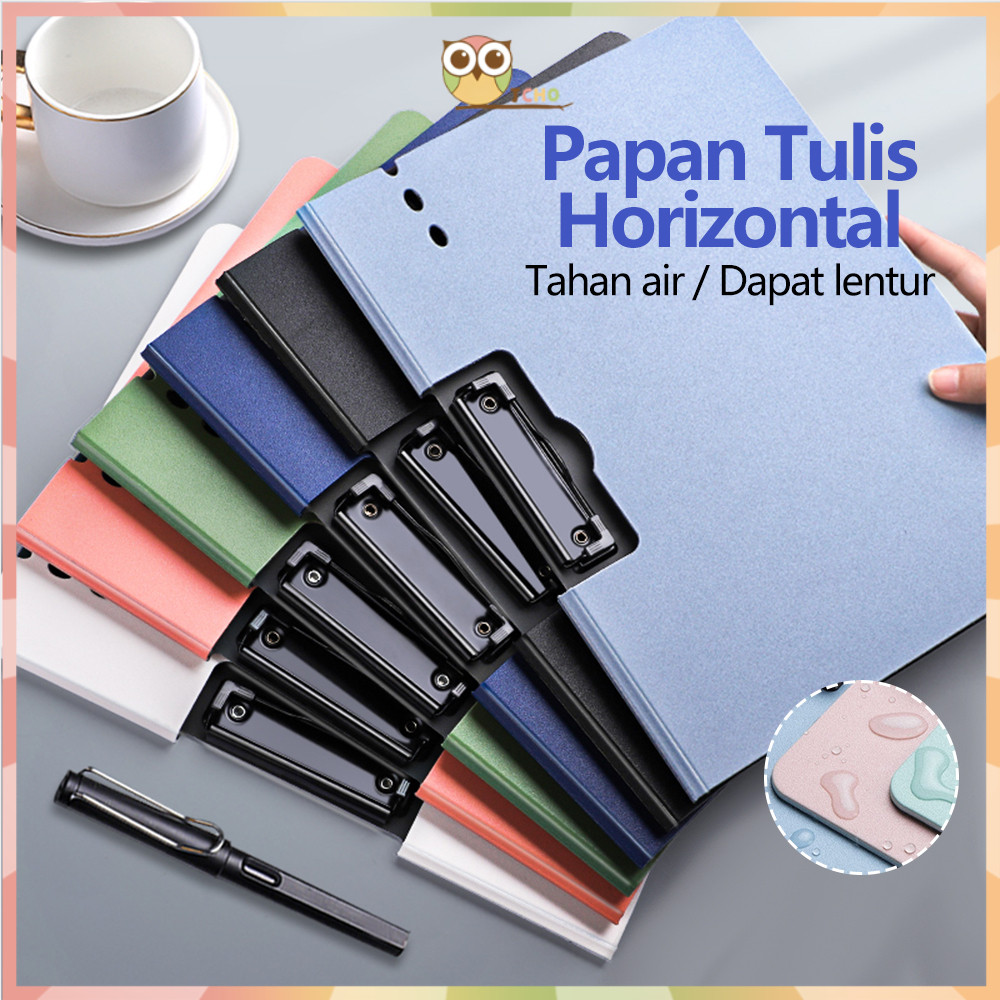 JCHO Clipboard With Cover Folio Map folder A4 Perlengkapan Kantor Papan Ujian Multifungsi