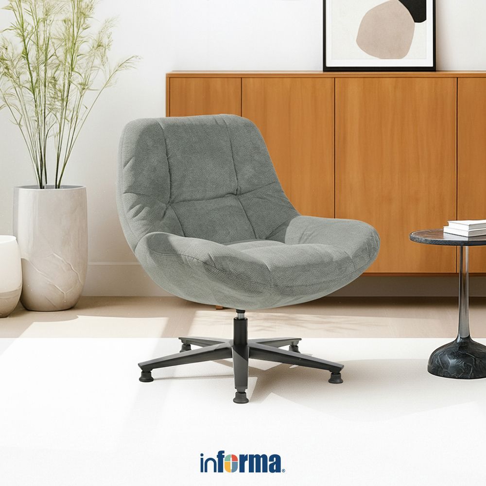 Informa Lenon Kursi Lounge Aesthetic Chair Kursi Santai Serbaguna Tamu Rumah Kantor Baca Kursi Putar