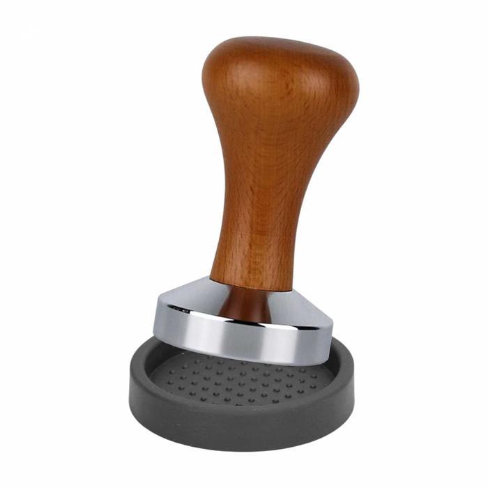 Alas Tamper Espresso Silikon Tamping Mat Portafilter 65 mm Tahan Panas dan Air, Kompatibel Tamper 51