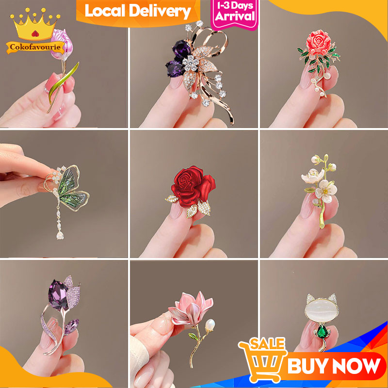 Bros Pin Baru Bunga/Bros Bros Kebaya Janggan/Bros Kristal Korea/Bros Jilbab/Bros Mewah Murah Grosir
