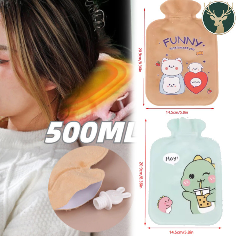 Kantong Kompres Air Panas Nyeri Perut / Kompres Air Panas lucu / Kantong Kompres air panas 500ml/Kan