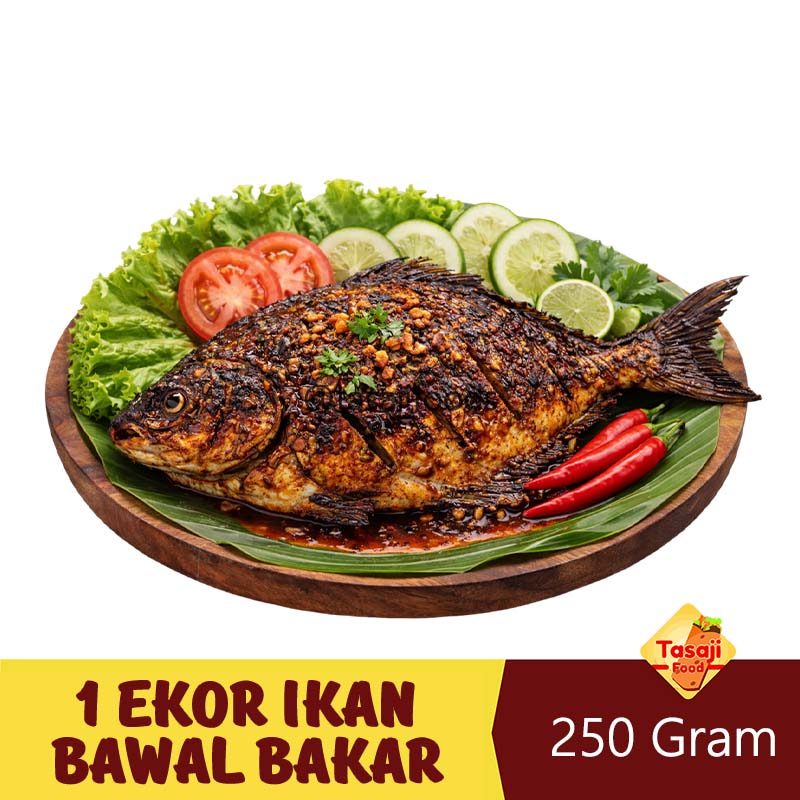1 Ekor Ikan Bawal Bakar 250 Gram Frozen Siap Masak  Grosir